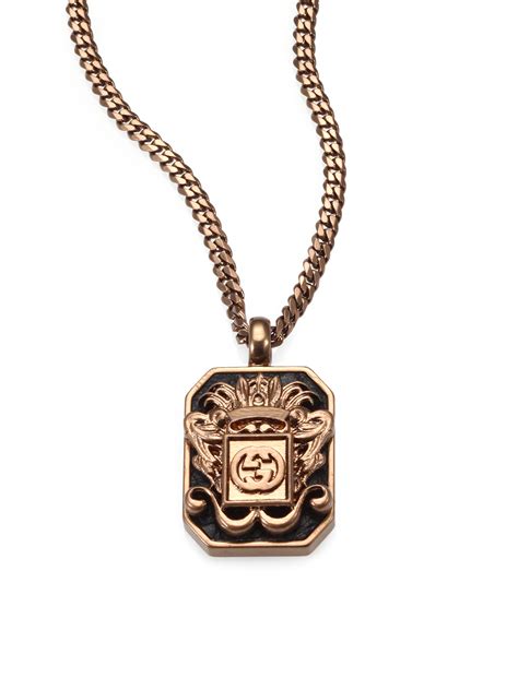 gucci brooch mens necklaces|gucci gold necklace men's.